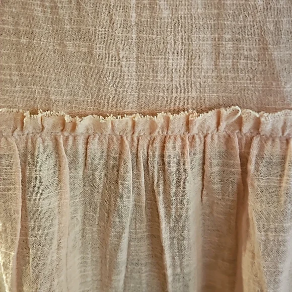 NWOT "JESSICA SIMPSON" MUSLIN OPEN SHOULDER PLUNGE NECK & BRAIDED BACK LINE SZ-M - Picture 4 of 8